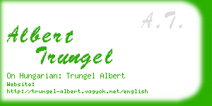 albert trungel business card